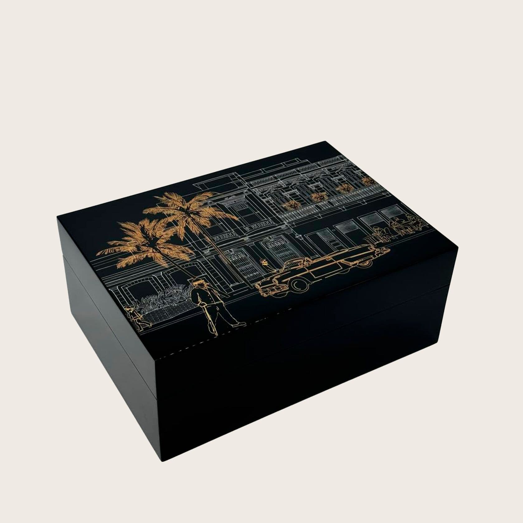 Gentili Humidor SV 50 Cuban GLD WHT BLK