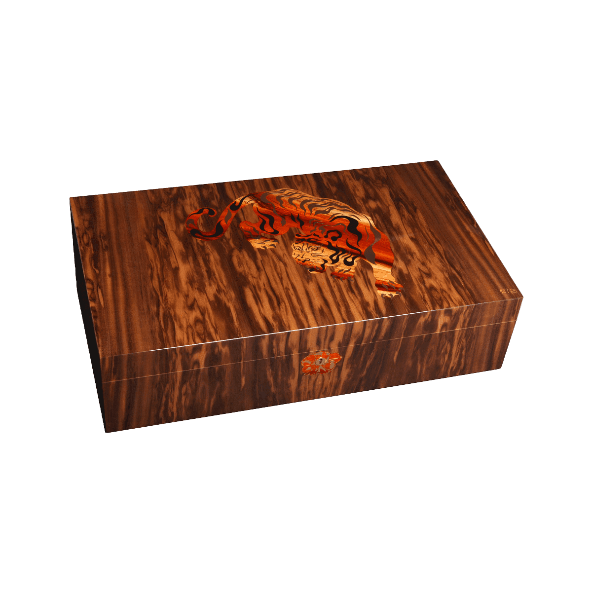 Elie Bleu Humidor "Tiger" Flamed Walnut 250 cigars