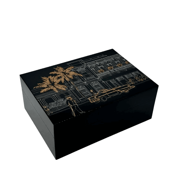 Gentili Humidor SV 50 Cuban GLD WHT BLK