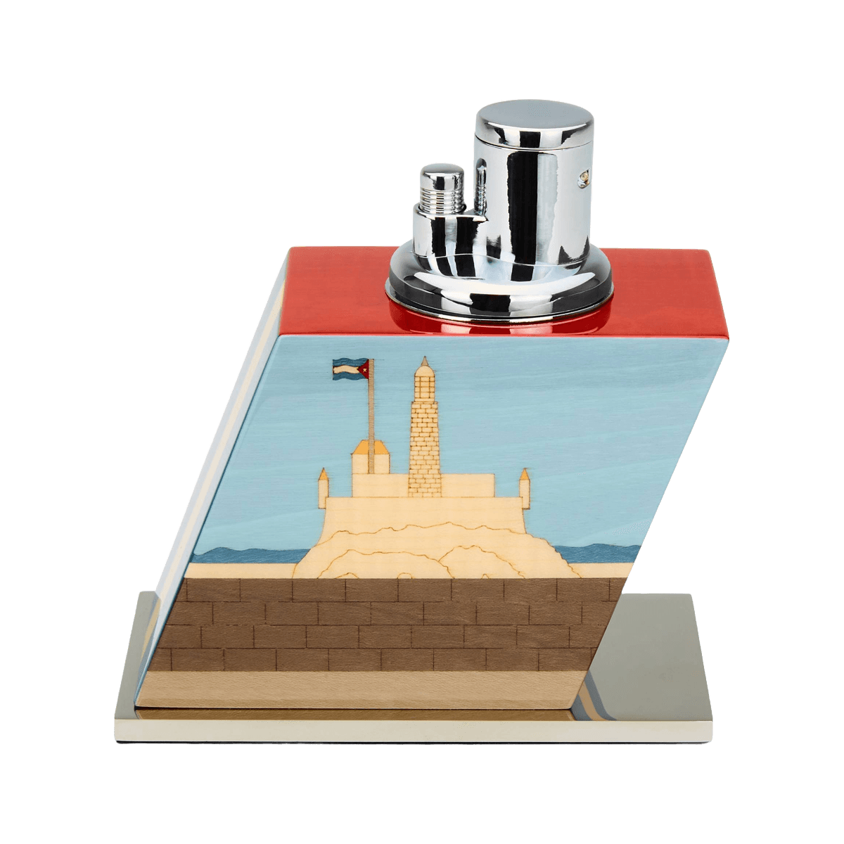 Elie Bleu Small Table Lighter "Casa Cubana"