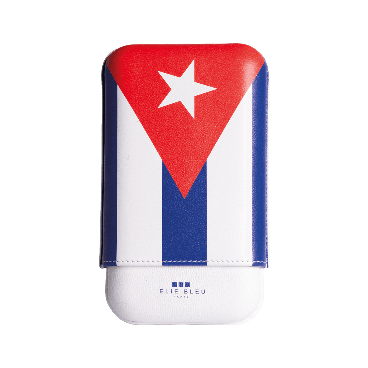 Elie Bleu "Cuban Flag" Cigar Case - 3 Cigars caliber 27