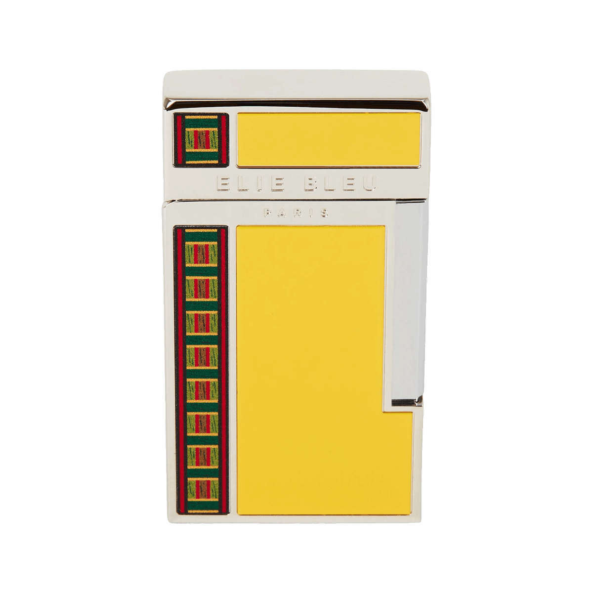 Elie Bleu Pocket Lighter "Diamond Jetflame & Alba Marquetry" Yellow