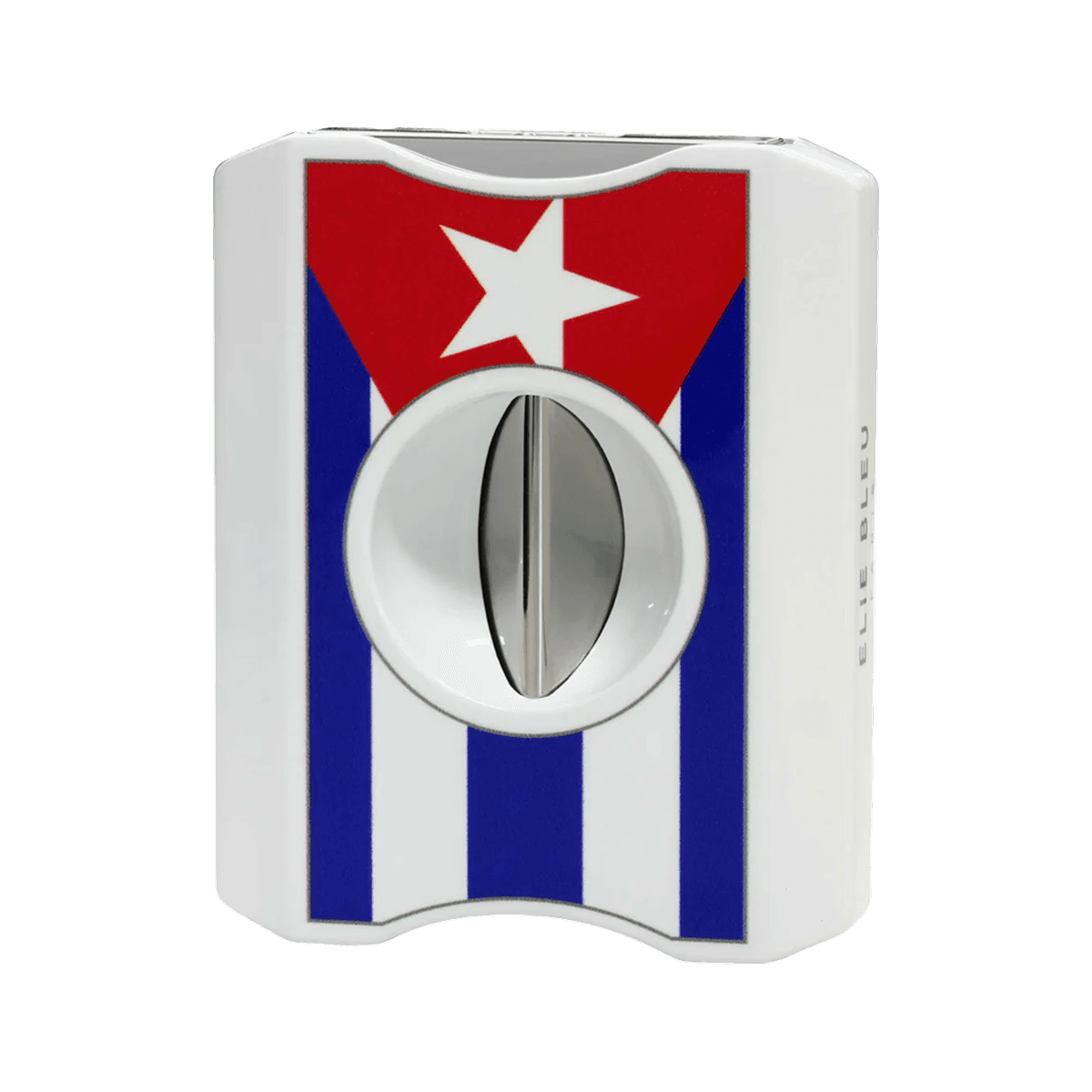 Elie Bleu Cigar Cutter V Cut "Cuban Flag"