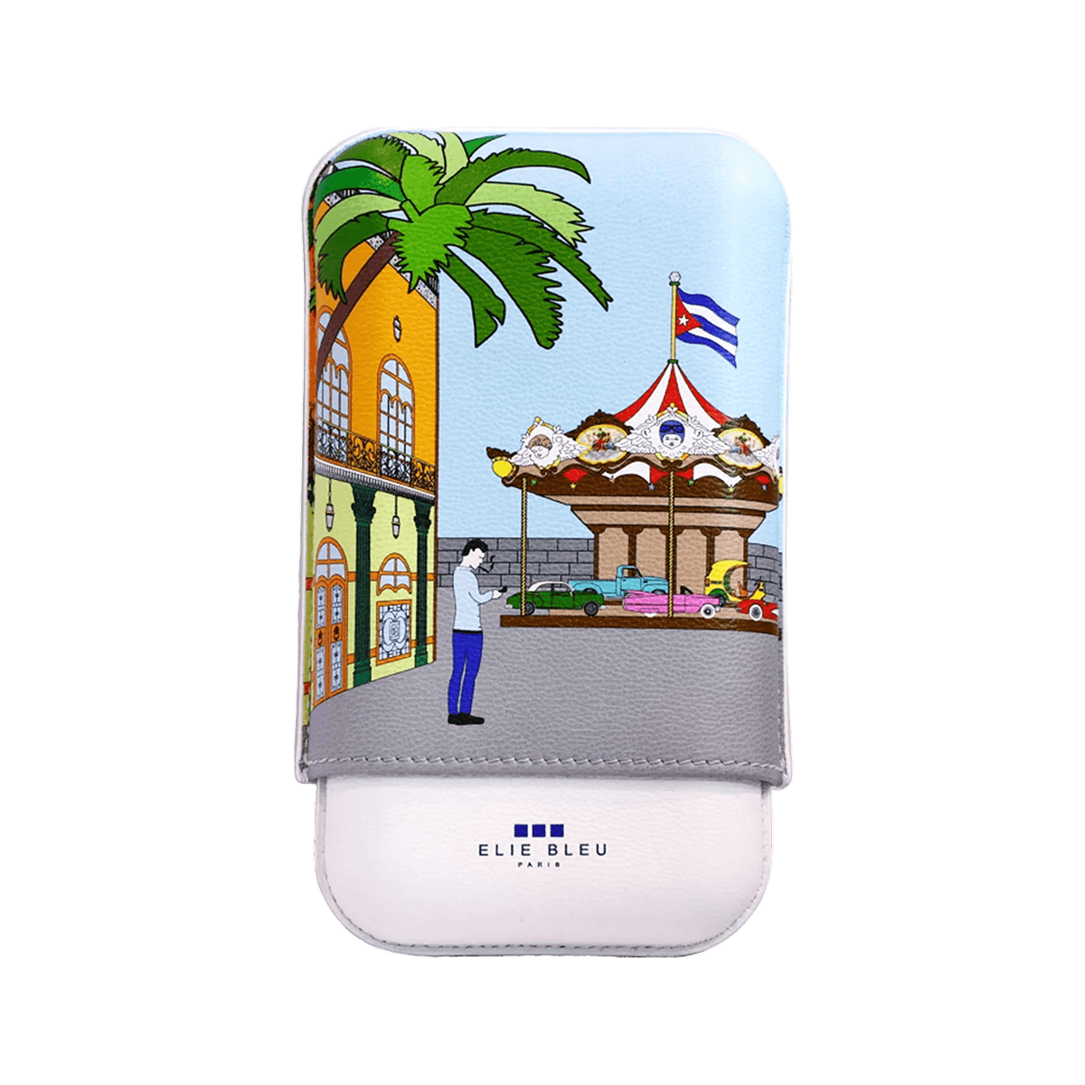 Elie Bleu "Casa Cubana" Carousel Cigar Case - 3 Cigars caliber 27