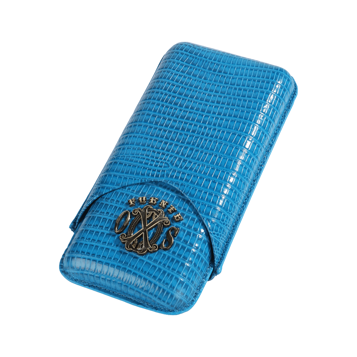 The Opus X Society Teju Leather 3-Cigar Case Society Blue