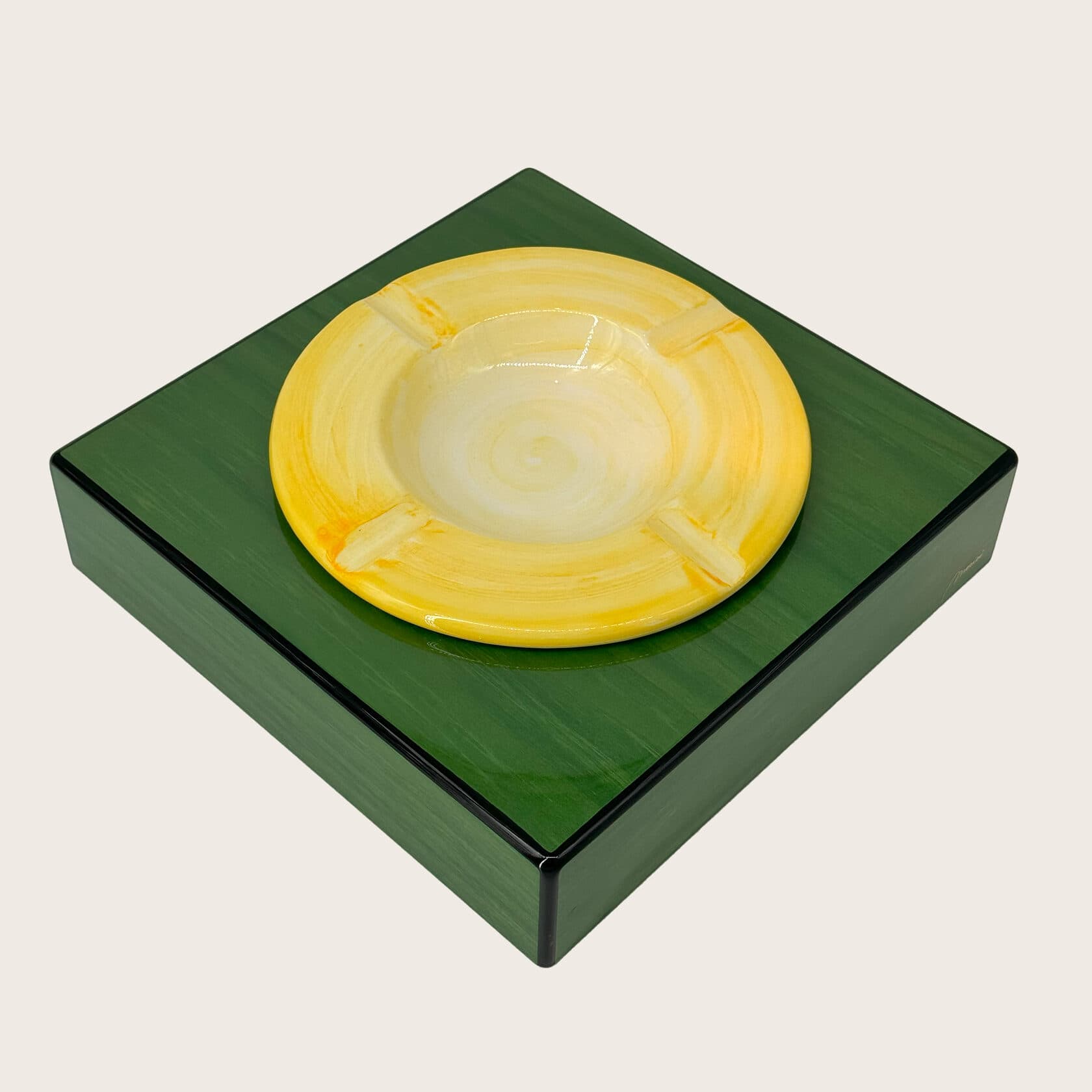 Morici Ashtray Green Veined