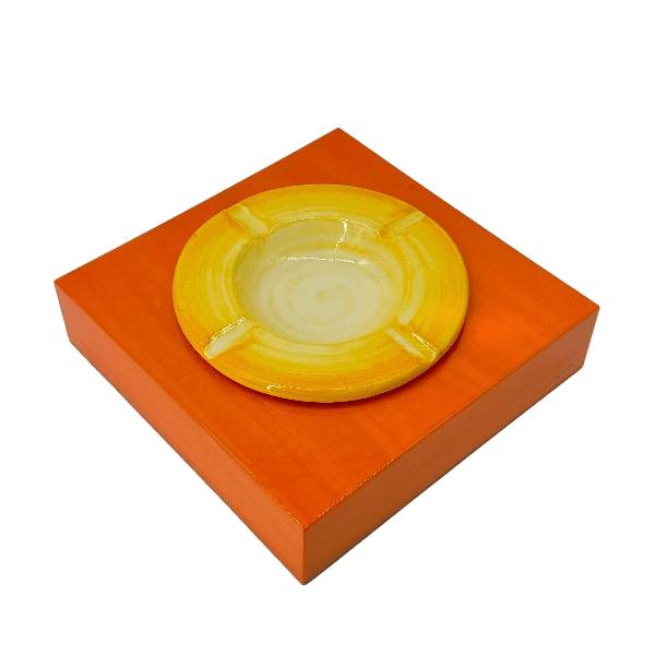 Morici Ashtray Arancio Venato
